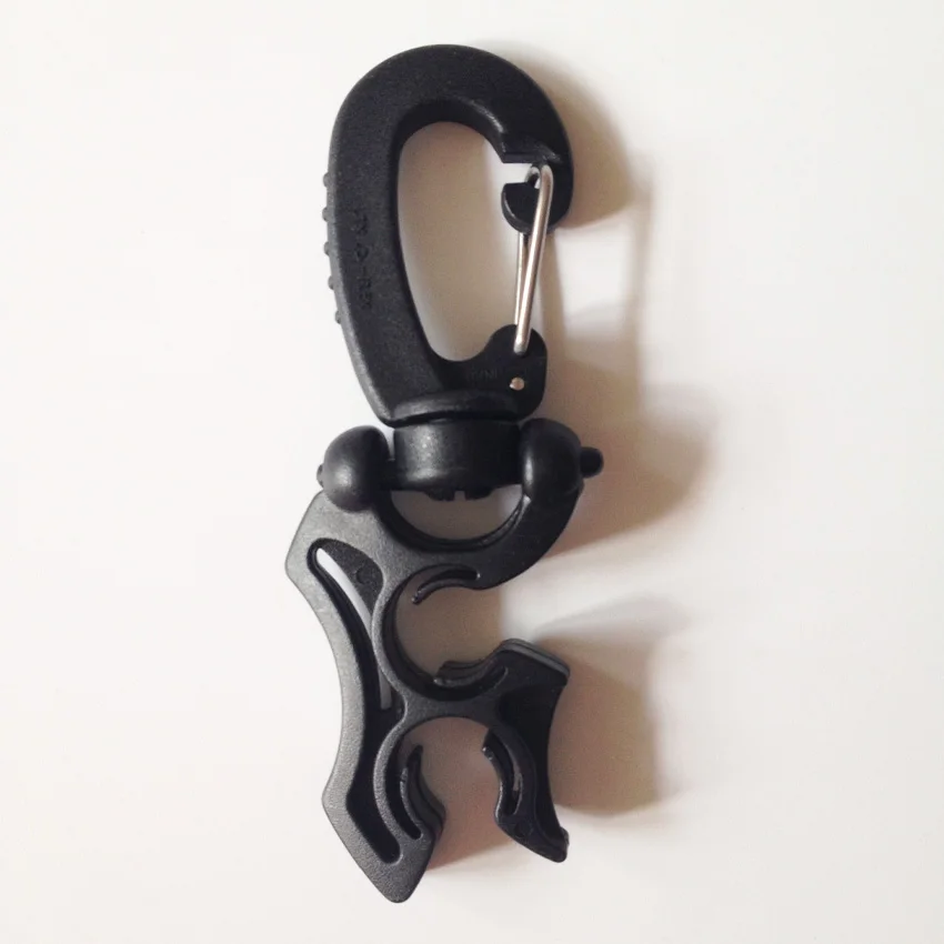 SCUBA diving equipment hose holder BCD Double Hose hook with swivel For Dive tank regulator pressure tube | Спорт и развлечения