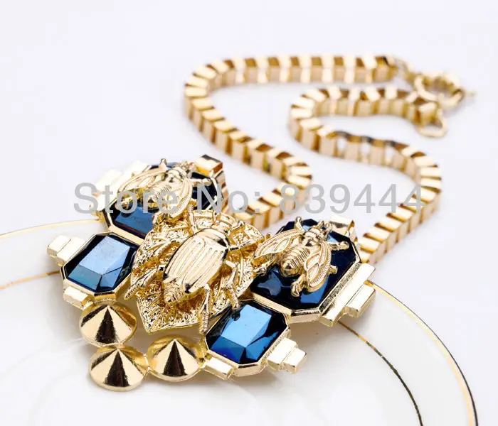 Модное Элегантное ожерелье из сплава золотого цвета с тараканом|fashion jewlery|jewlery