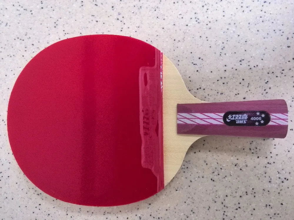 Популярные DHS ракетка для пинг понга Ракетки R4006 короткая ручка с импортом из