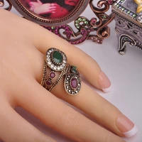 day 365 new arrival exquisite vintage rings turkish jewelry antique gold color spiral charming design finger ring aneis anel