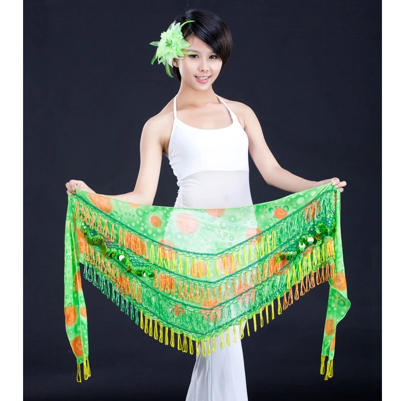 Женский костюм для танца живота с треугольной кисточкой|hip scarf|belly dance costumeship scarf belt