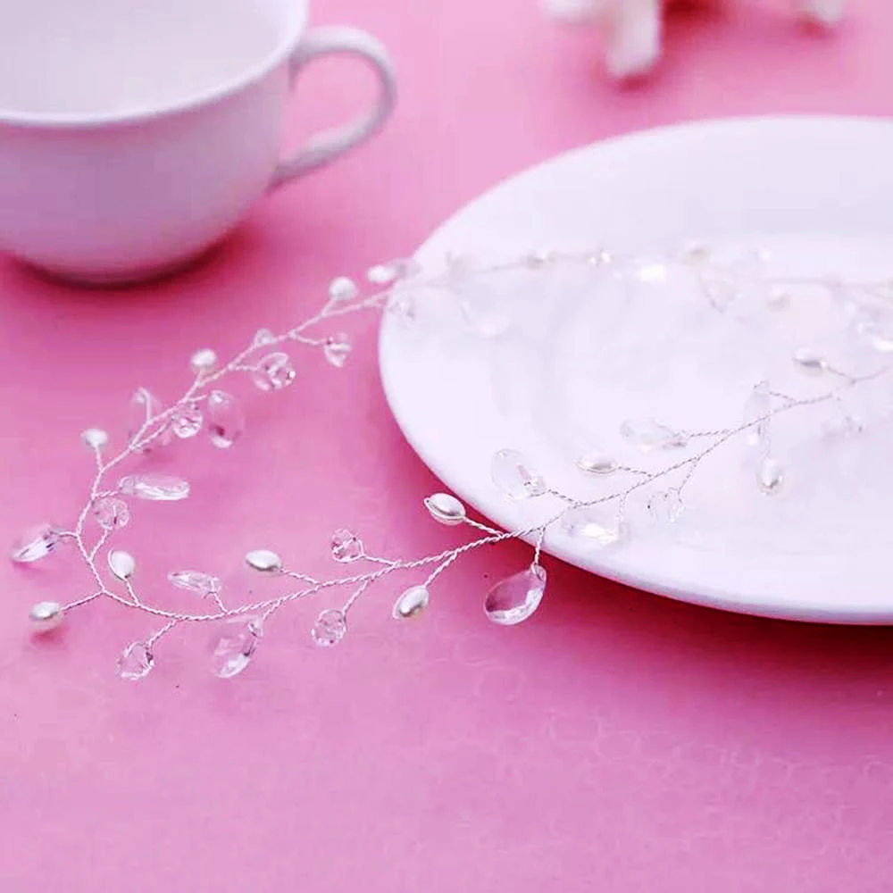 Винтажная свадебная тиара ручной работы с кристаллами и жемчугом аксессуары для