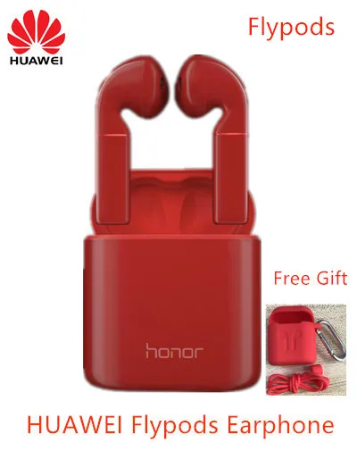 Flypods Red HUAWEI honor FlyPods беспроводной Bluetooth водонепроницаемый гарнитура наушники поддерживает шумоподавление громкой связи микрофон - Цвет: Flypods Red