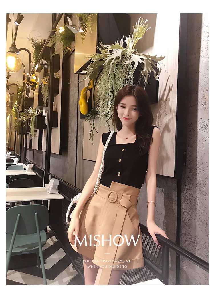 Mishow Женские шотры с поясом MX18B2445