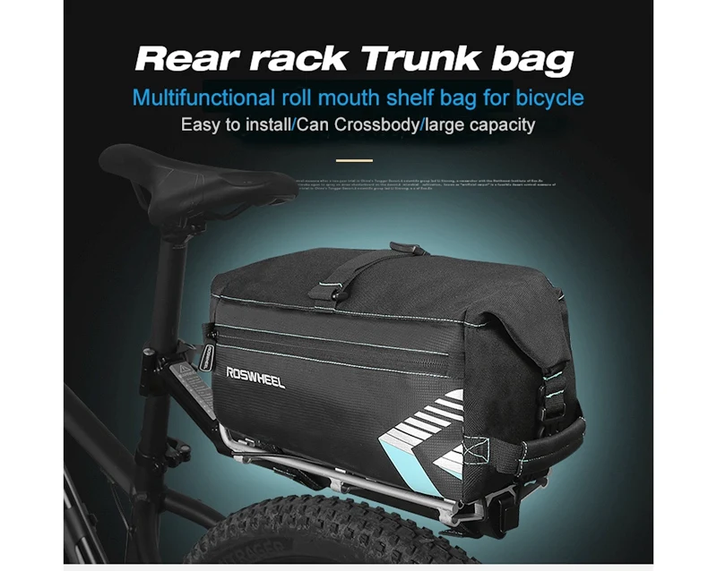 ACEXPNM 6L Waterproof Bike Bag Bicycle Accessories Saddle Bag Cycling Mountain Bike Back Seat Rear Bags Single Shoulder Bag