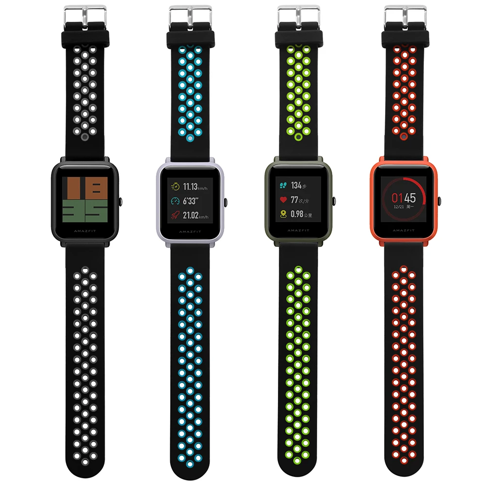 Спортивные силиконовые наручные часы ADORARE 20 мм для Xiaomi Huami Amazfit Bip BIT PACE Lite Youth Smart Watch