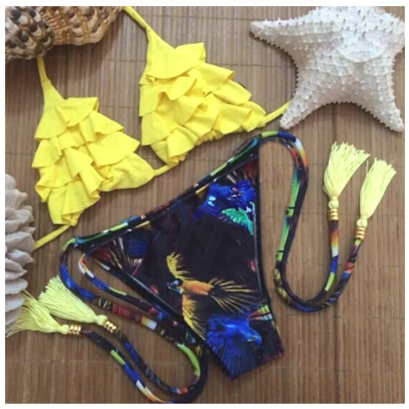 Карамельный цвет бикини 2015 новейшая супер милая пляжная одежда Maillot De Bain пуш ап