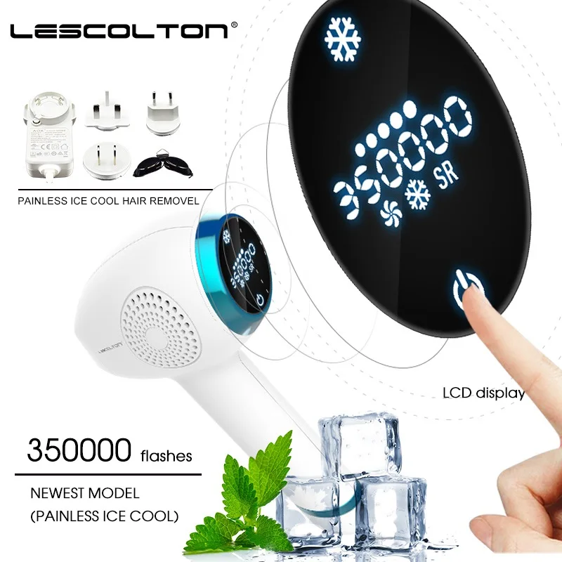 T011C 2in1 ice cool Lescolton T012C 4в1 Эпилятор IPL эпилятор для удаления волос с ЖК-дисплеем лазерный триммер для постоянного бикини электрический эпилятор лазер - Цвет: T011C 2in1 ice cool