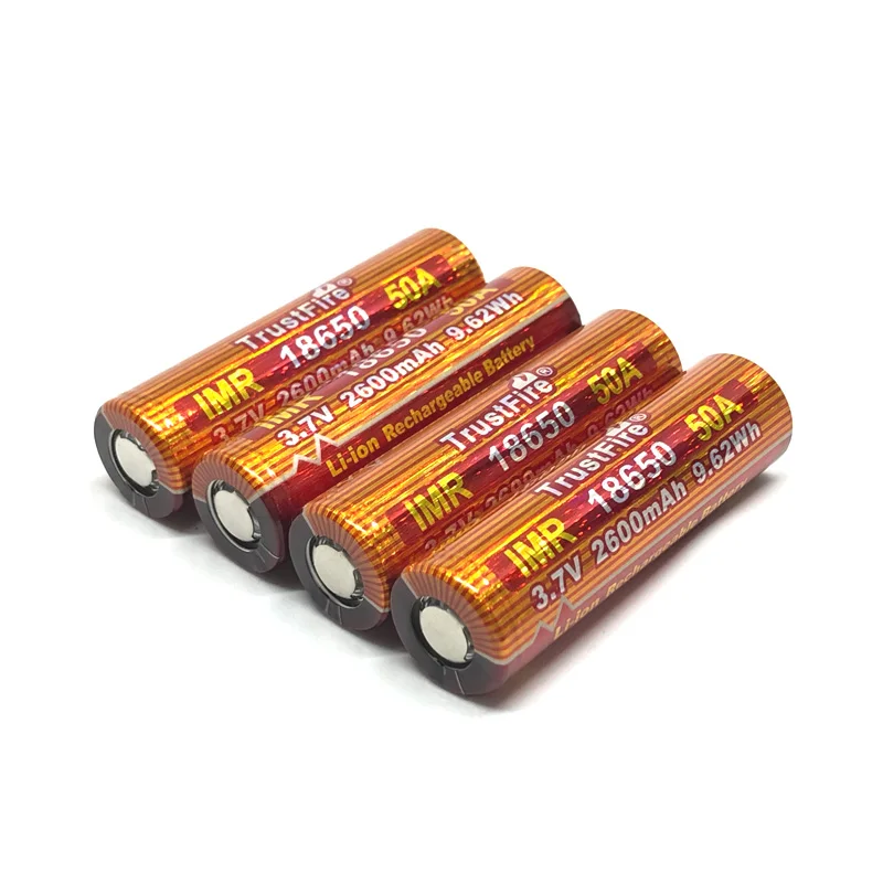 18 шт./лот TrustFire IMR 18650 литиевая батарея 50 А 3 7 в 2600 мАч Втч высокоскоростные