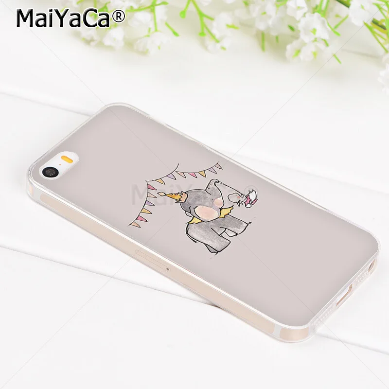 MaiYaCa слон питомник Искусство Слон прекрасный телефон аксессуары чехол для iPhone 8