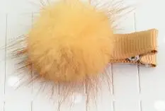 1Pcs Girls Hairpins with Small Fur Pompom Mini Ball Gripper Hairball Pom Hairclips Children Hair Clip Accessorie