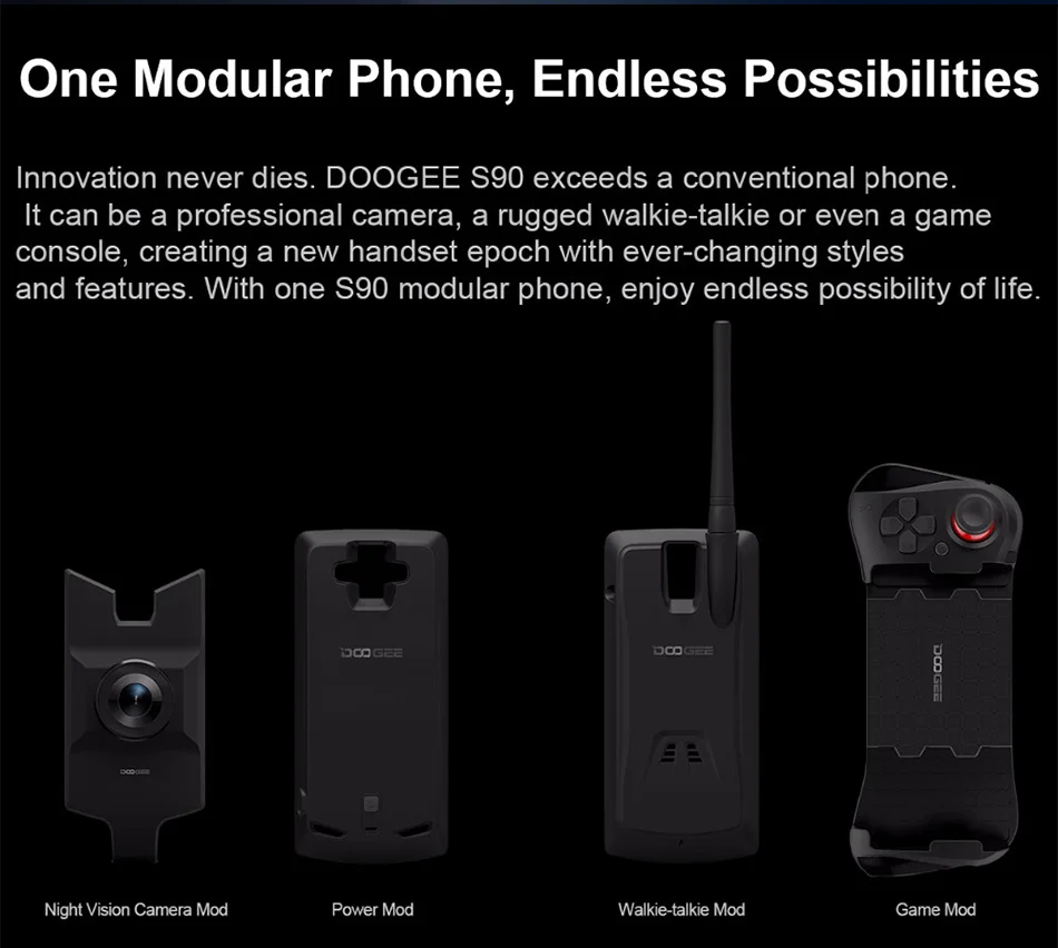 DOOGEE S90 IP68/IP69K Helio P60 Восьмиядерный мобильный телефон 6,18 дюймов дисплей 5050 мАч 6 ГБ 128 ГБ Android 8,1 16,0 М камера смартфон