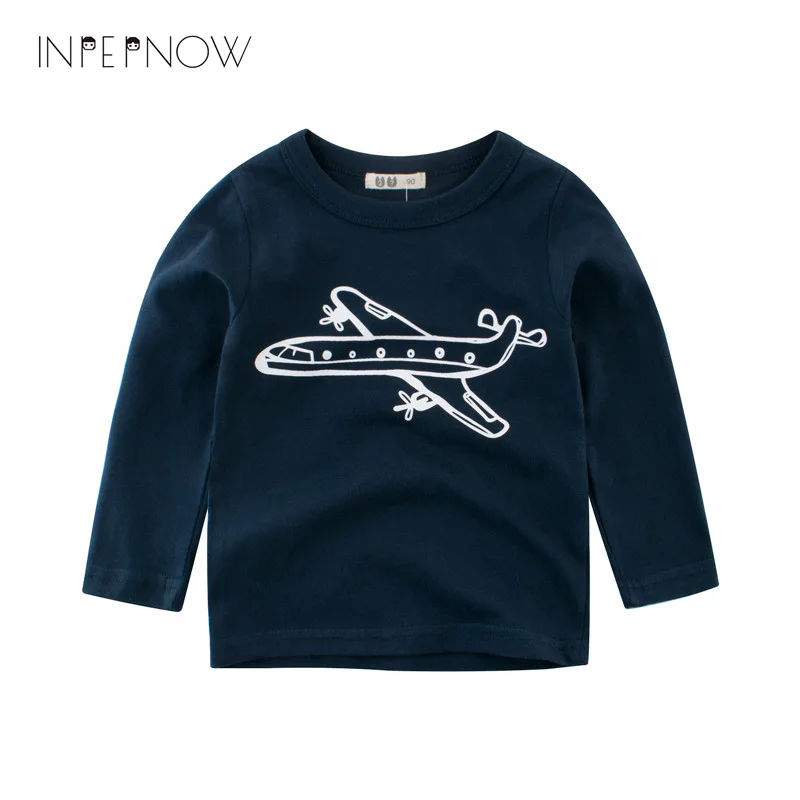 INPEPNOW/футболки топы с длинными рукавами для мальчиков Детская Повседневная
