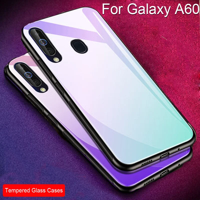Тонкий силиконовый чехол белого цвета для Samsung Galaxy A60 a60 градиентный жесткий из
