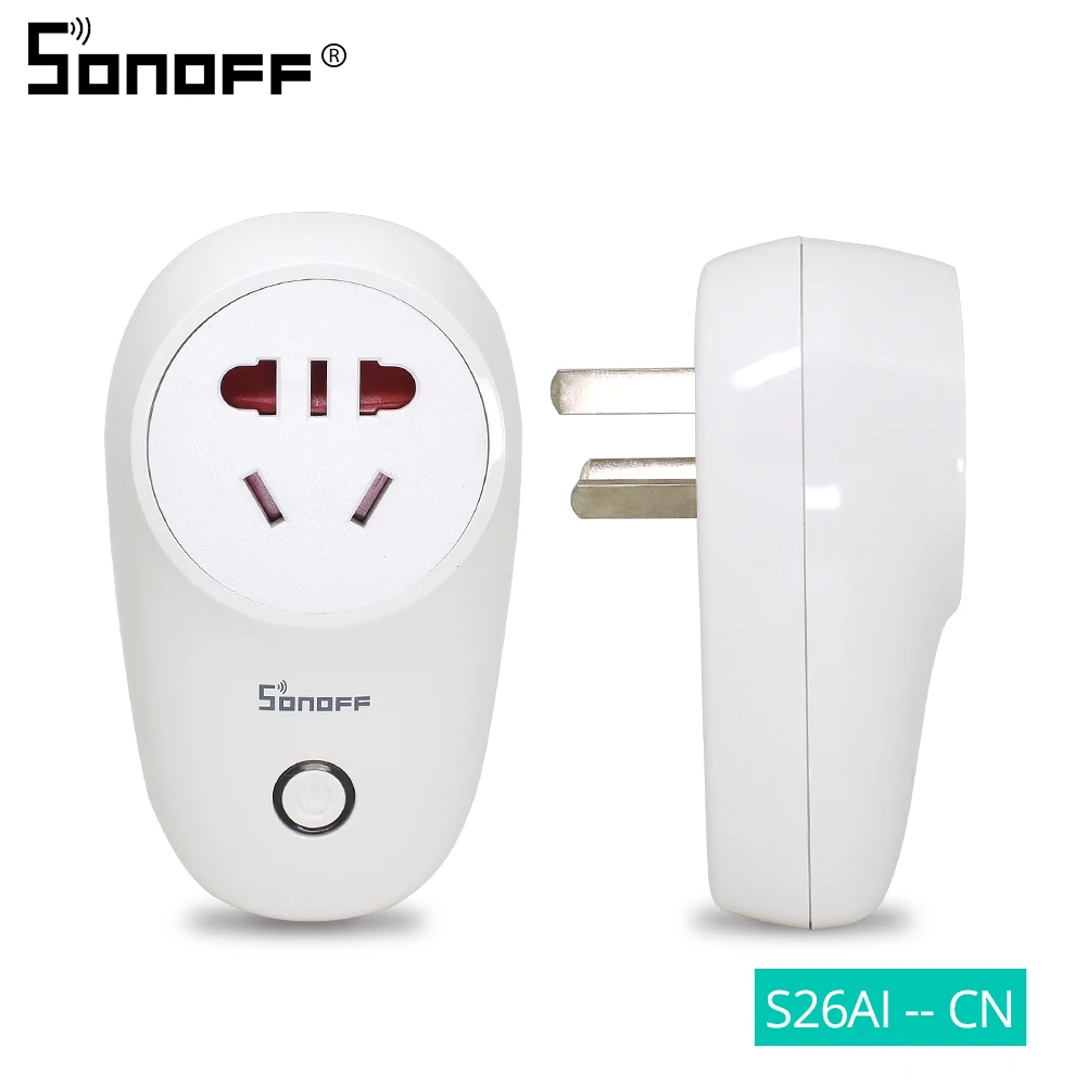 Sonoff S26 WiFi умная розетка CN Беспроводные Розетки умный дом переключатель работа с