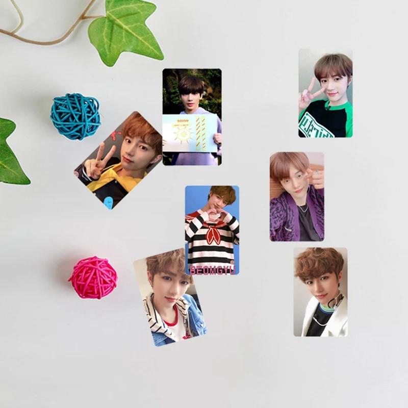Kpop TXT членов с украшением в виде кристаллов карты Стикеры soobin beomgyu селфи фото stikcy карты завтра X вместе Фотокарта Стикеры 10 шт./компл