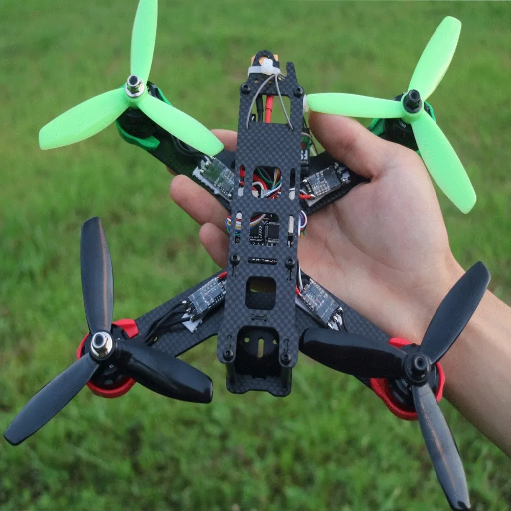 FPV Mini 210 210mm Carbon Fiber Frame Drone Quadcopter 4mm arms F3 Acro motor ESC battery propeller charger remote cotrol camer | Игрушки и