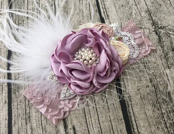 Бесплатная доставка повязка на голову с цветами для девочек Детские аксессуары