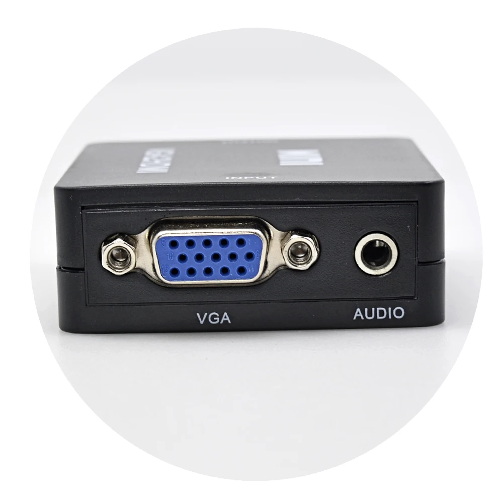Адаптер CHIPAL Mini VGA2HDMI VGA для HDMI преобразователя с аудио и USB разъемом питания ПК