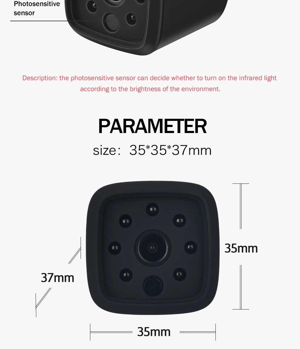 Беспроводная мини IP камера HQCAM 720P Wi Fi с ночным видением и датчиком движения|Камеры
