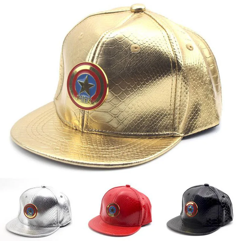 2016 Корейская кожаная бейсбольная кепка в стиле хип хоп с флагом капитана осенняя