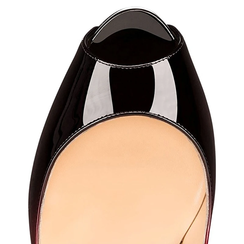 Туфли лодочки женские на высоком каблуке с открытым носком размеры 34 46|peep toe