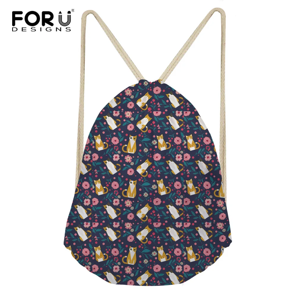Рюкзак FORUDESIGNS/на шнурке для женщин студенческий повседневный рюкзак с милыми