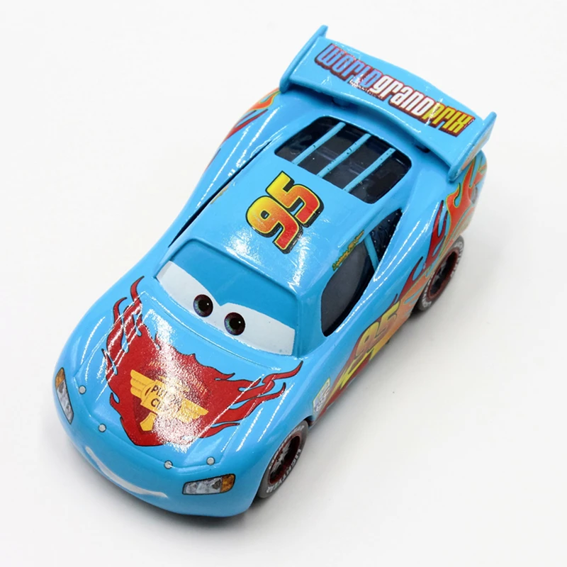 Disney Pixar Машинки Синий поршневые Кубка Lightning McQueen Diecast металлические милый