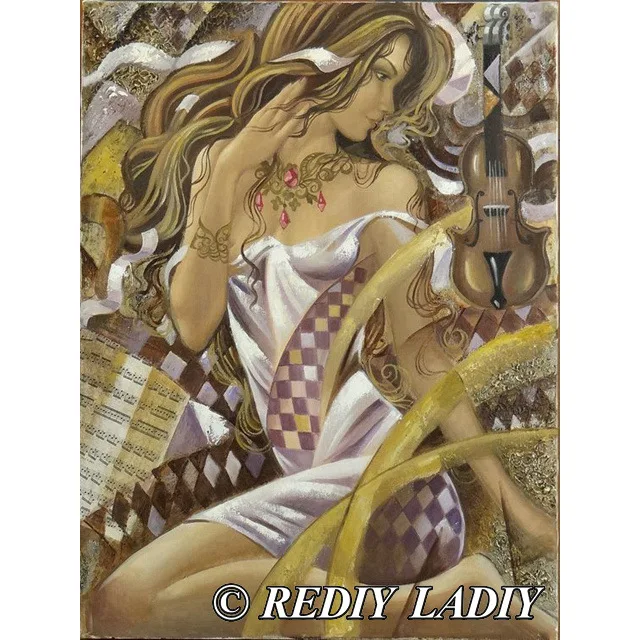 D REDIY LADIY Алмазная картина вышивка крестиком цветок девушка мозаика рукоделие Кристалл квадратный Стразы Бриллиантовая вышивка для дома Декор - Цвет: D