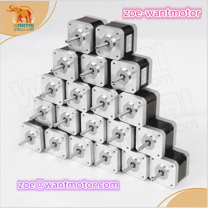 Популярный двигатель! 20 шт. Wantai 4 lead Nema 17 шаговый двигатель 42BYGHW609 56oz in 40 мм 1 7a CE ROSH ISO