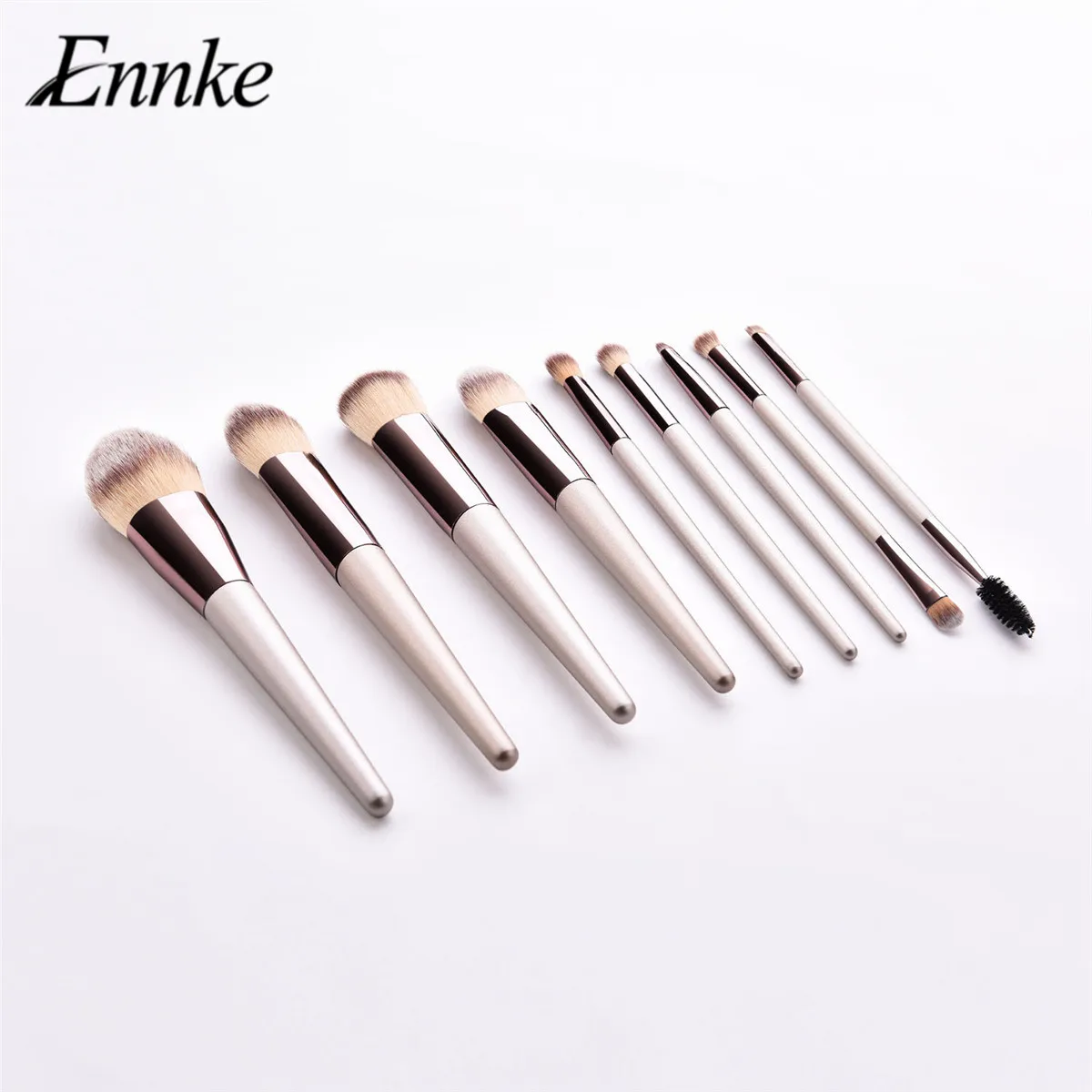

Микрокисти ENNKE 9 шт./компл. кисти для выделения головы мягкие синтетические волосы цвета шампанского Профессиональные кисти для макияжа