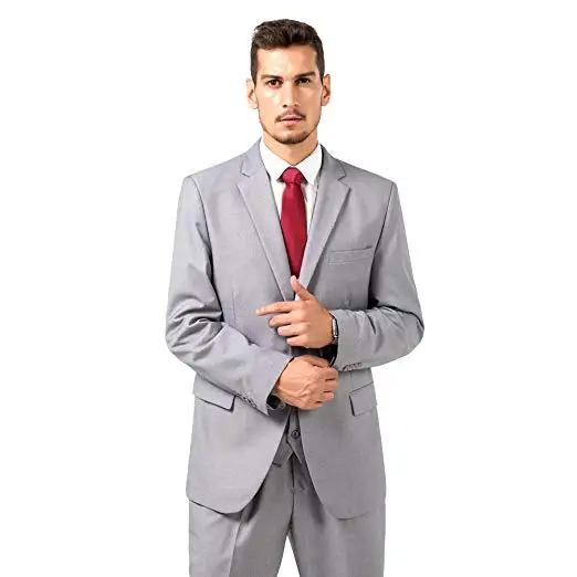 Slim Fit Formal Leisure Men Suit For Wedding 2 Buttons Groom Formal Tuxedos High Quality Tailored Terno Blazer Pant Suits Set