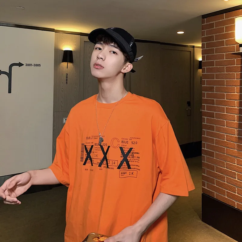 Новинка 2019 года летняя простая футболка с короткими рукавами и принтом в виде