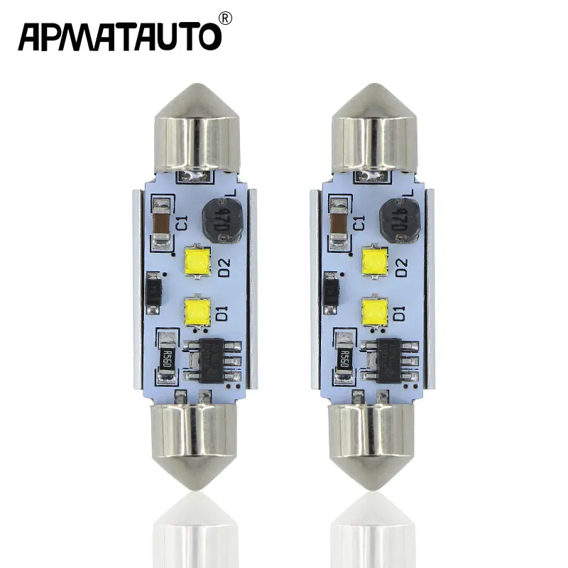 2x Festoon лампа C5W C10W светодиодная Автомобильная Лампа 39 мм с чипами 2XB D 12В для Mercedes