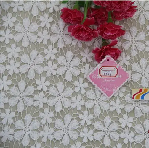 

5Yards African Lace Fabric Hot Sell Mesh 2017 New Arrival Plain White Color African Cord Lace Guipure Lace Fabrics High Quality