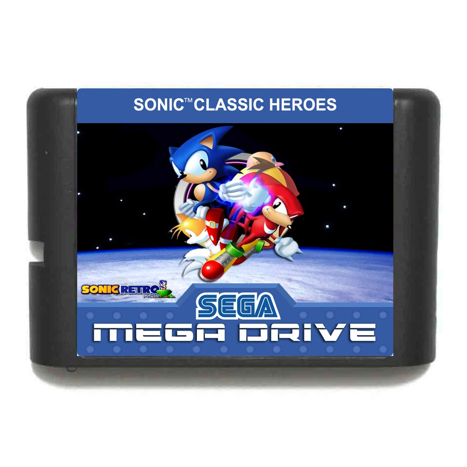 Игровая карта Sonic Classic Heroes 16 bit MD для Sega Mega Drive Genesis|sonic classic heroes|16 bitmd game |