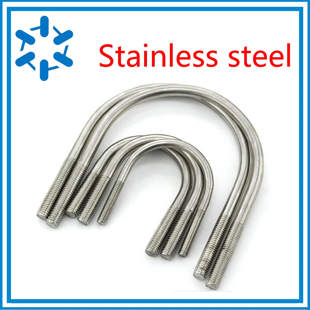 

1pcs/lot Stainless steel clamp U bolt U-bolts M8*102/108/114/133/140/159/168/219/273