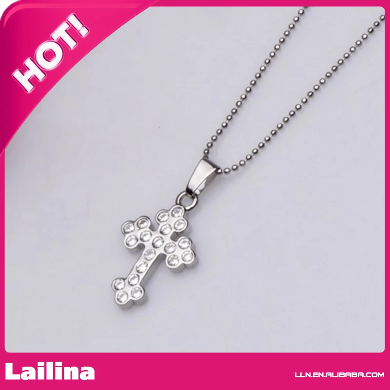 

Crystal Pave Silver Tone Cross Pendant Christian