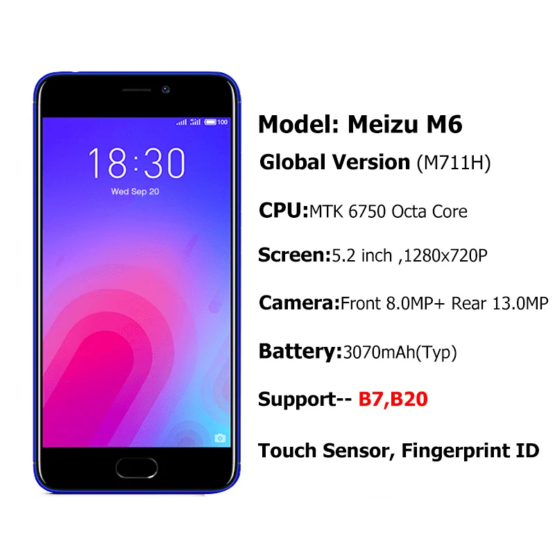 Официальный Оригинал Meizu M6 2 ГБ 16 глобальная версия мобильный телефон четыре ядра