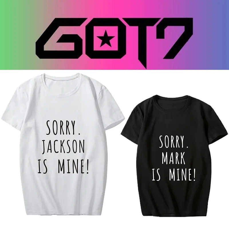 GOT7 JB футболка с короткими рукавами и надписью для пары JN620| |