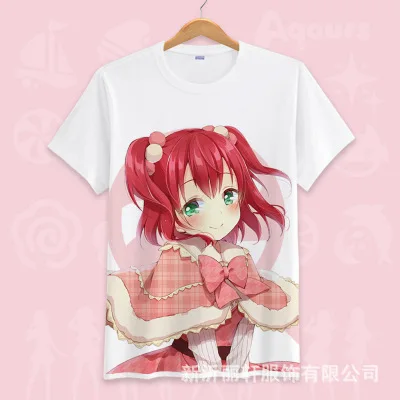22 Lovelive Солнечный свет футболка короткая футболка с героями из японского аниме «Love Live Nico Yazawa; Косплэй футболка с коротким рукавом летняя футболка с рисунками из мультфильмов ручной работы, топ унисекс футболки Ткань - Цвет: 22