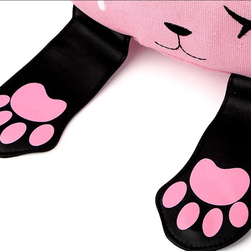 Женский холщовый рюкзак для девочек подростков сумки с кошкой интересные