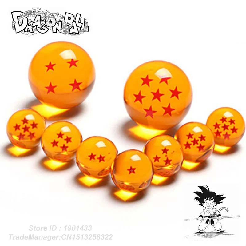 Хрустальные шарики Dragon Ball 7 см 5 шт./компл. экшн фигурка из ПВХ игрушка высокого