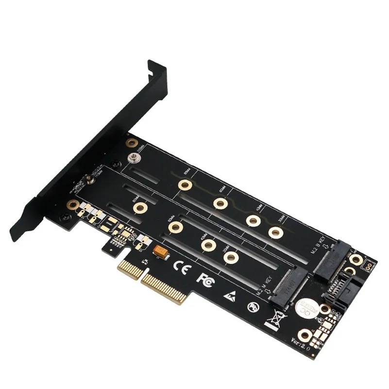 Nvme ssd m2 pcie 3,0 адаптер хост-контроллер плата расширения с sata кабелем, nvme ssd m2 pcie адаптер, nvme sata адаптер