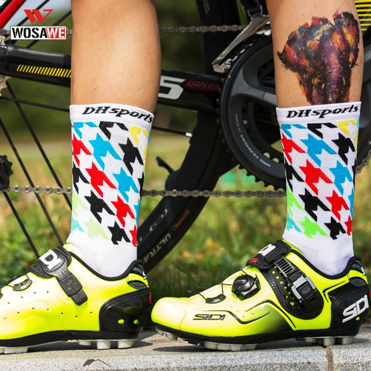 WOSAWE спортивные носки с цветами для велоспорта хлопковые ультратонкие дышащие до