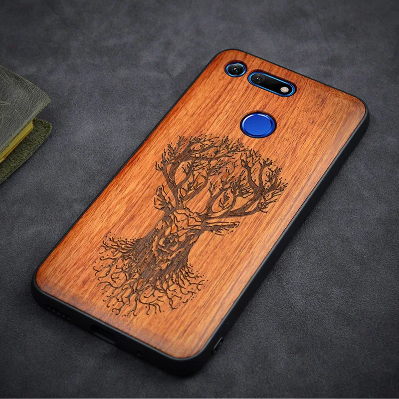 Чехол для huawei Honor V20 из натурального дерева, чехол для Honor view 20 из палисандра, ТПУ, ударопрочный чехол для телефона, чехол для huawei Honor v20