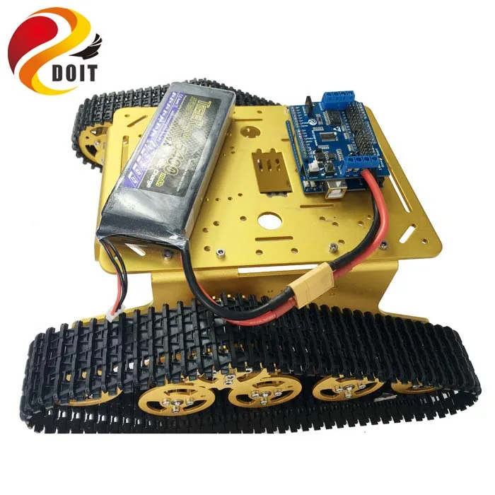 Макетный набор DOIT Радиоуправляемый Танк T300 от ESPduino с мотором L293D гусеничная