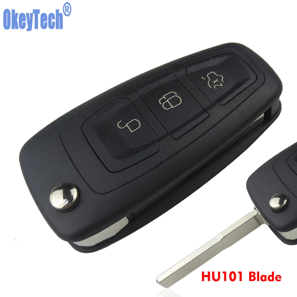 OkeyTech 3 кнопки Замена откидной складной чехол для дистанционного ключа от машины с