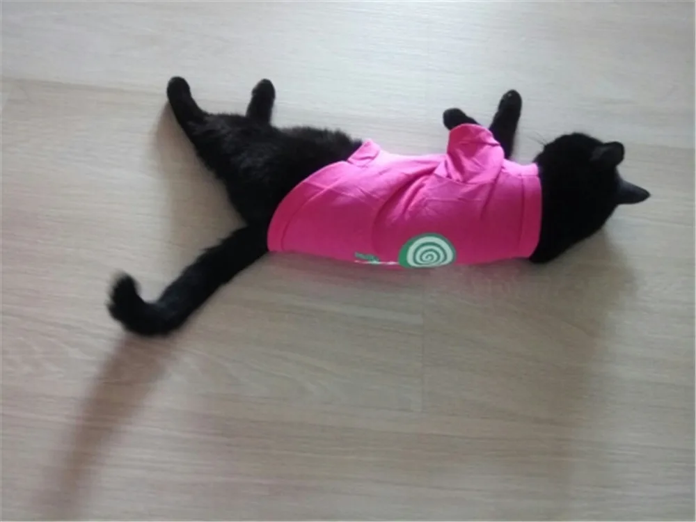 Новинка Лидер продаж 2016 года одежда для щенков летняя розовая рубашка леденцов и