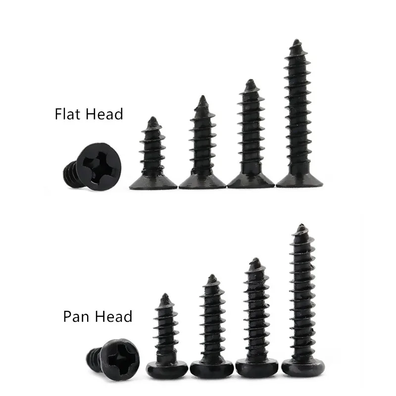 Винты Phillips M1.2/M1.4/M1.7/M2/M2.3/M2.6/M3 * 3/4/5/6/8/10 мм Саморез с потайной плоской/сковородной
